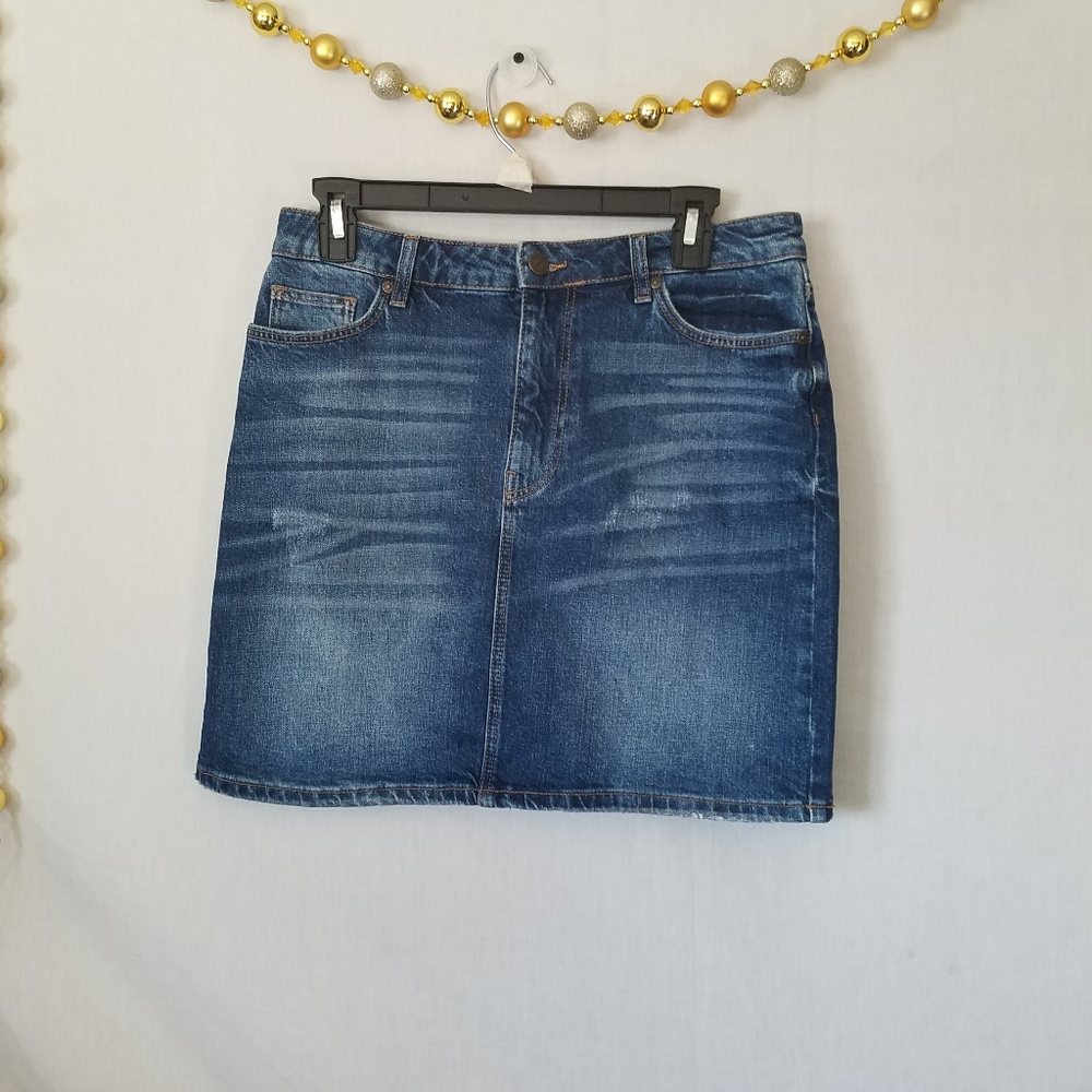 Vintage 1953 tailor distressed denim skirt